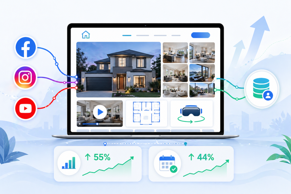 Michelle Lazur Media’s single‑property websites connect with social media and CRM systems to drive more leads and viewings